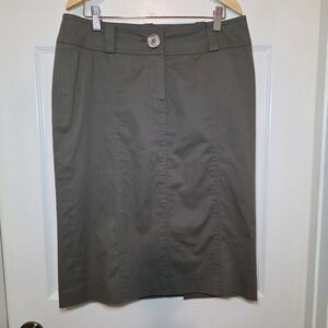 BURBERRY London Olive Khaki Pencil Skirt US Size 6 UK 8 CASUAL PREPPY
